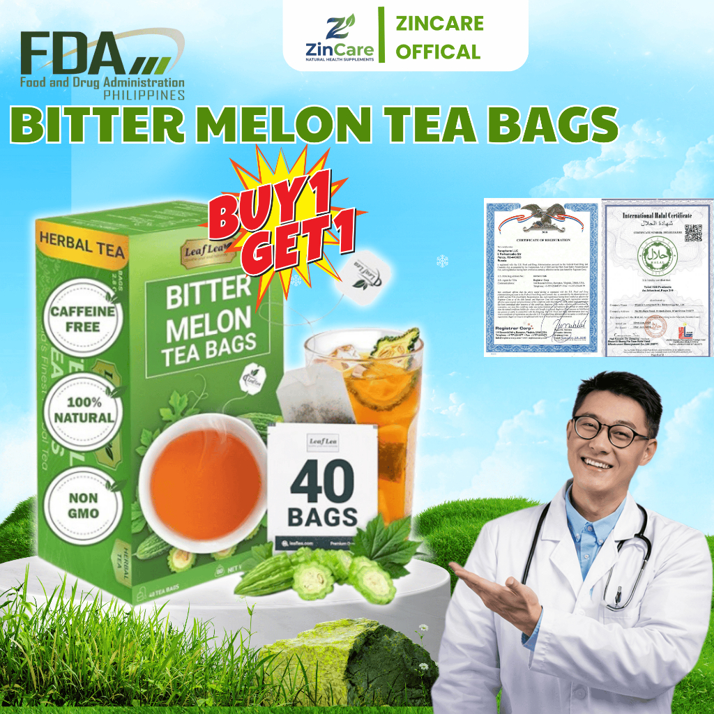 Bitter Melon Tea Bags Blood Sugar Control, Diabetes Support, Detox & Weight Management