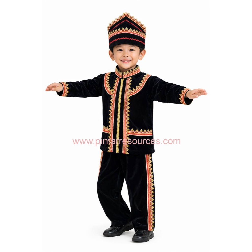 READY STOCK Malaysia Ethnic Sabah Native Kadazan Dusun Boy Kids Malaysia Traditional Costume Pakaian Tradisi Kaum Sabah