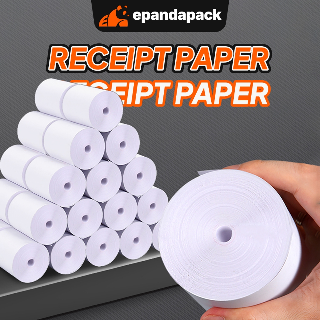 Coreless Thermal Receipt Paper Roll Kertas Resit POS Printer Paper Roll Cash Registers Bill Paper