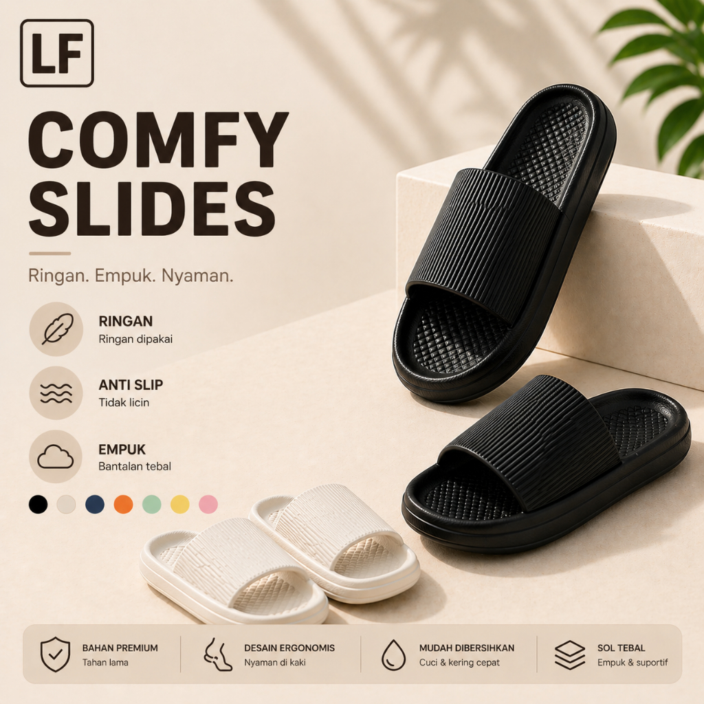 LF Japanese slipper Comfortable Sole Shower Slippers House Slippers Indoor Slipper Home Sandas