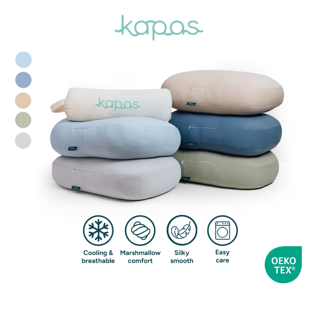 KAPAS LIVING | Cooling Marshmallow Pillow | Adjustable Cloud Comfort | Breathable & Cool Touch