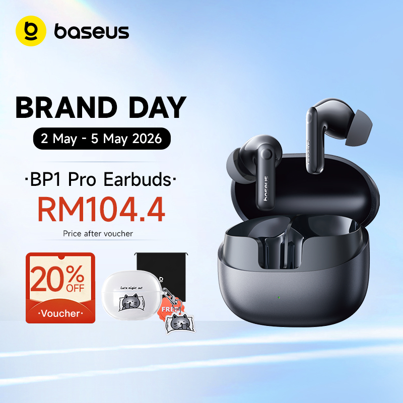 【BUY 1 GET 2 FREE】Baseus BP1 Pro ANC 55h Wireless Earbuds -50dB ANC Hi-Res Bluetooth 6.0 IPX55