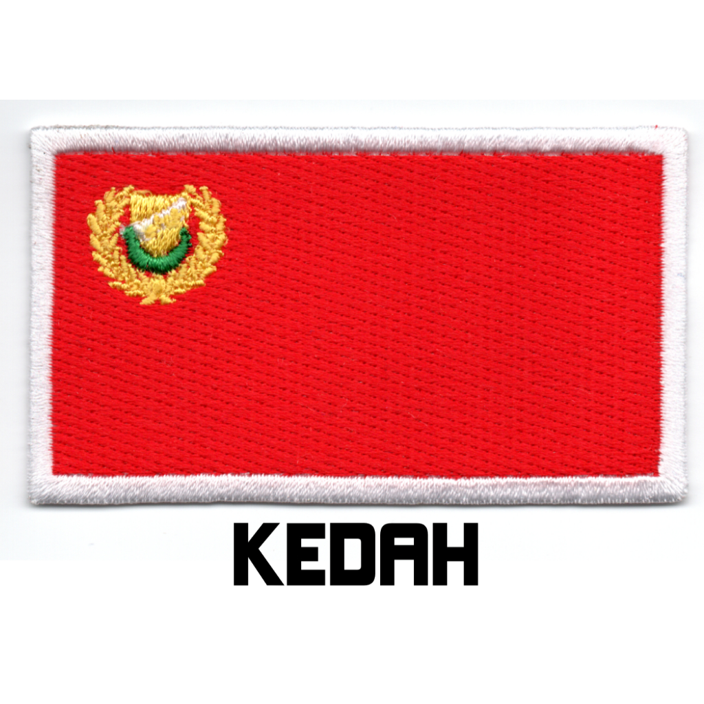 Patch Bendera sulam Negeri KEDAH- 7.5cm x 4cm - Negeri-Negeri Malaysia