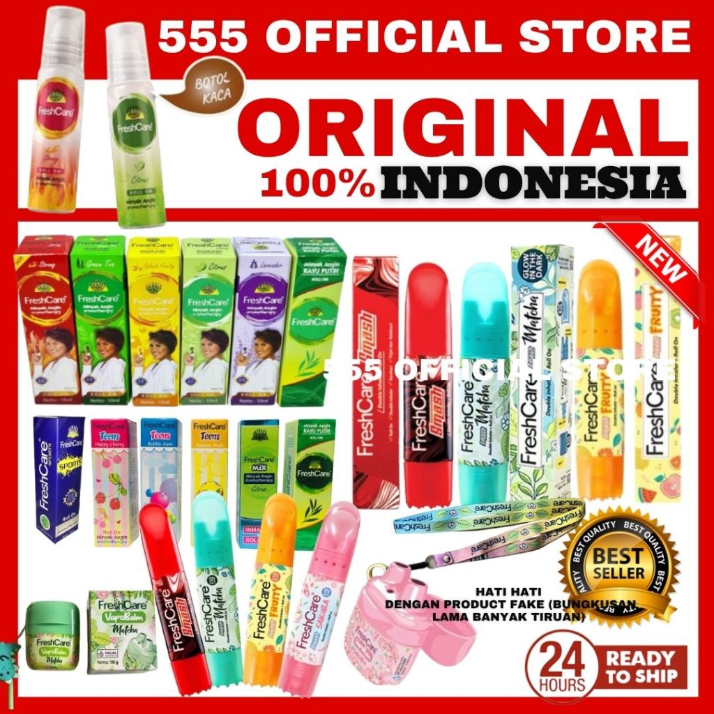 Freshcare 4in1 Double Inhaler + Roll On Original Ready Stock – Minyak Angin Sakit Kepala Pening Mabuk Travel Hidung Ters
