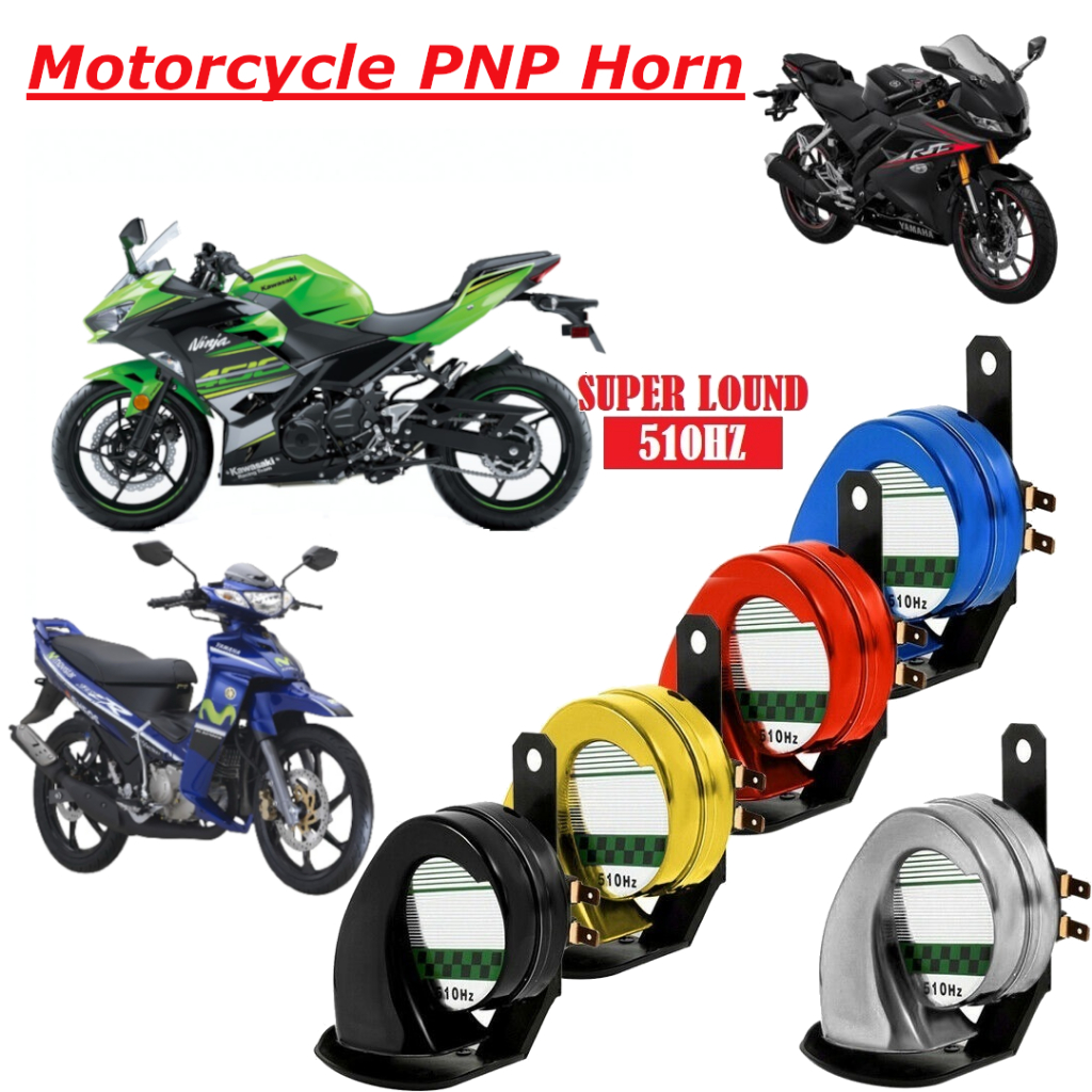 Motorcycle Horn Speaker Loud 12V Snail BM Horn Horn Bunyi Kuat Air Horn Siren Siput Hon Motor