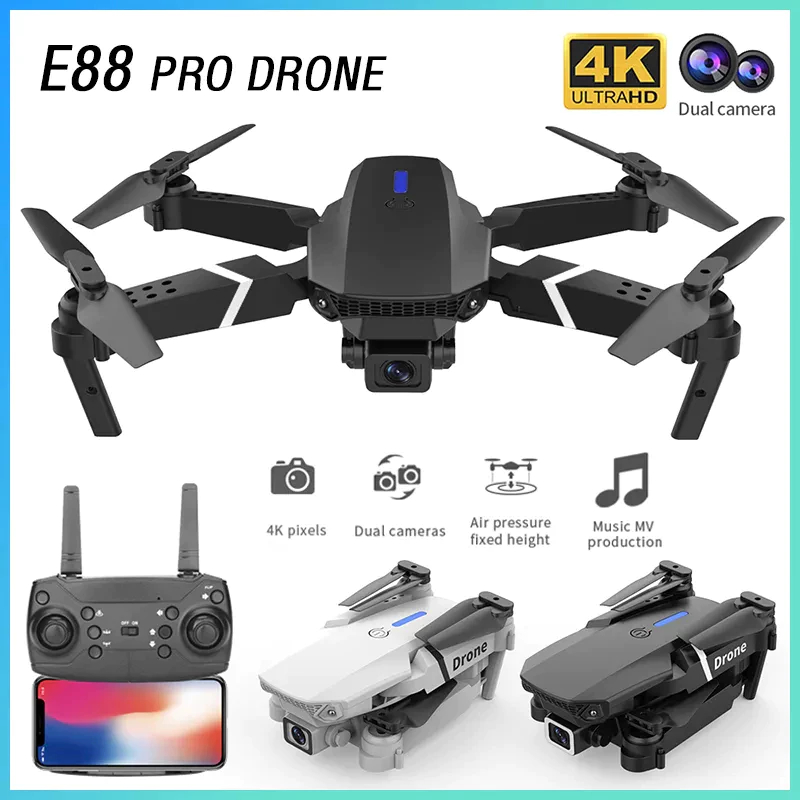 2026 E88/E99 Pro Drone 4K HD dual camera WiFi remote control dron portable mini aircraft