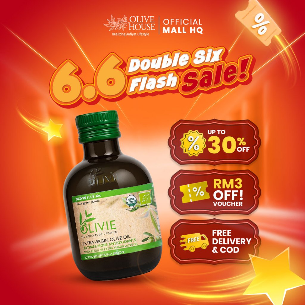 Olive House Minyak Zaitun Extra Virgin (EVOO) Organik Olivie Plus 30X (250/50ml) + [Add On]