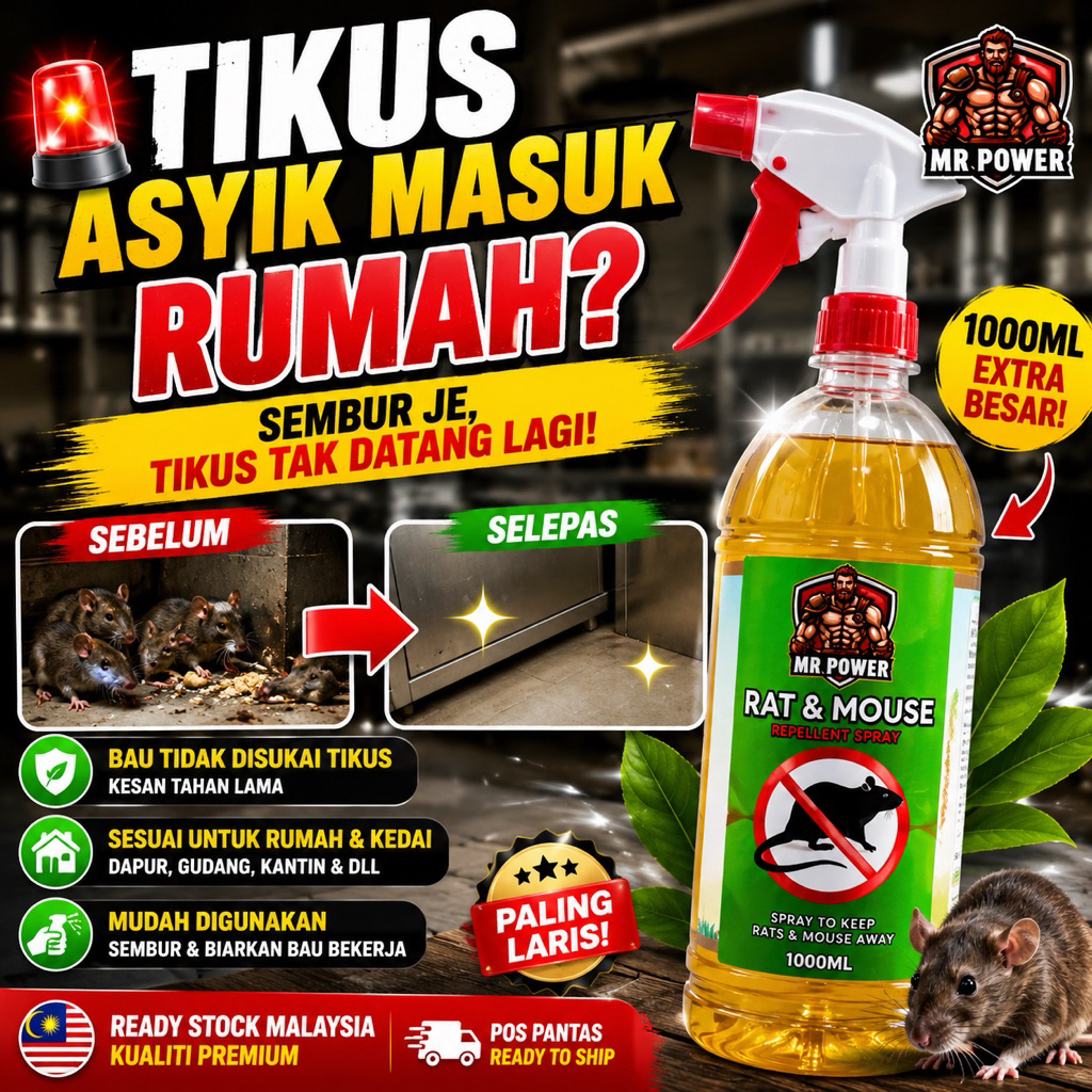 Mr Power Rat Repellent Penghalau Tikus Anti Tikus 30days effectiveness Mouse