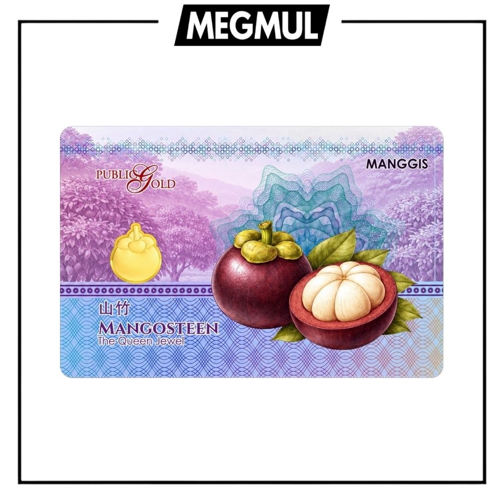 PG Public Gold 1g 999.9 Gold Bar (Mangosteen) Public Gold Bar