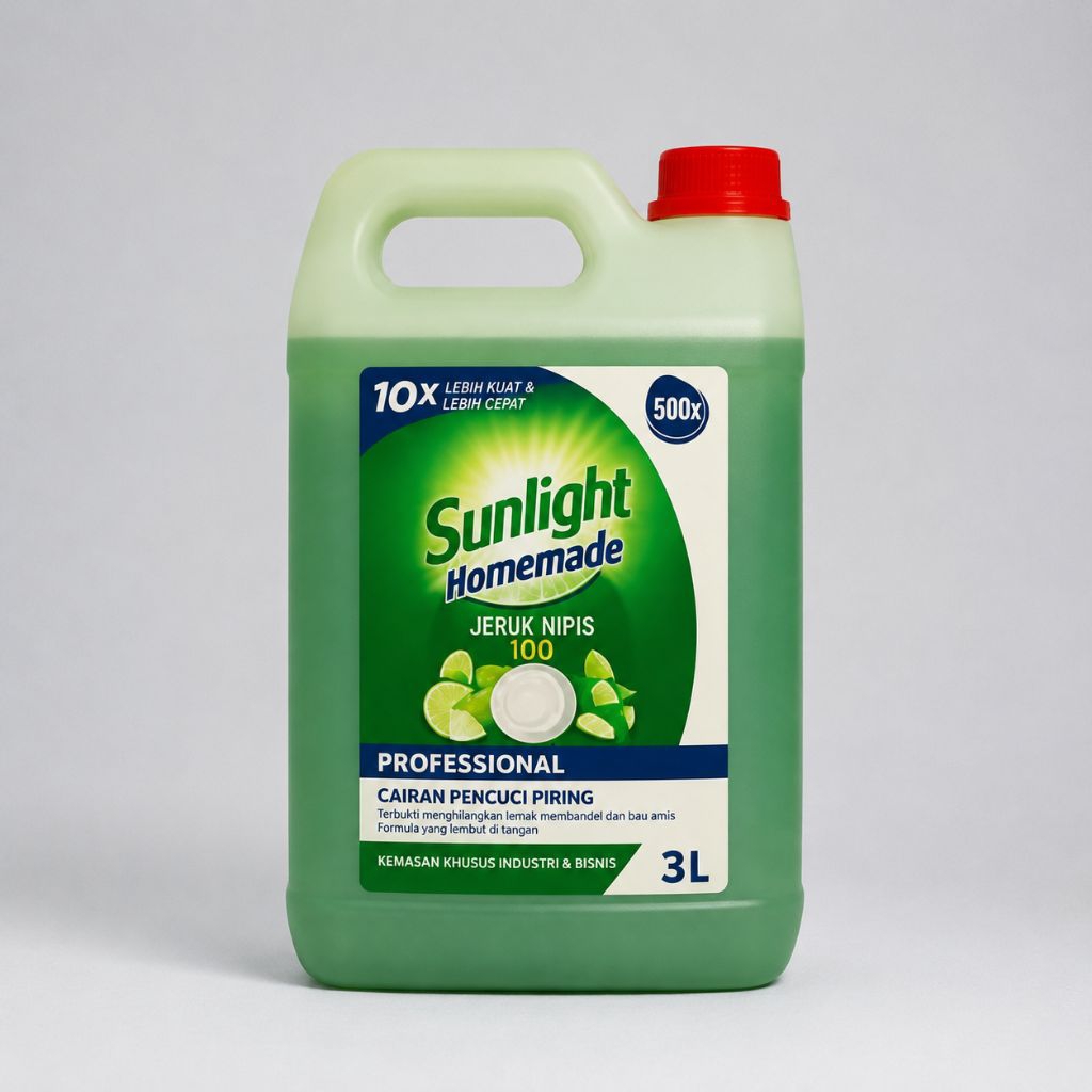 Borong Sunlight Homemade 5L Pencuci Piring 10X Lebih kuat Menanggalkan Lemak Liquid Dishwash laundry