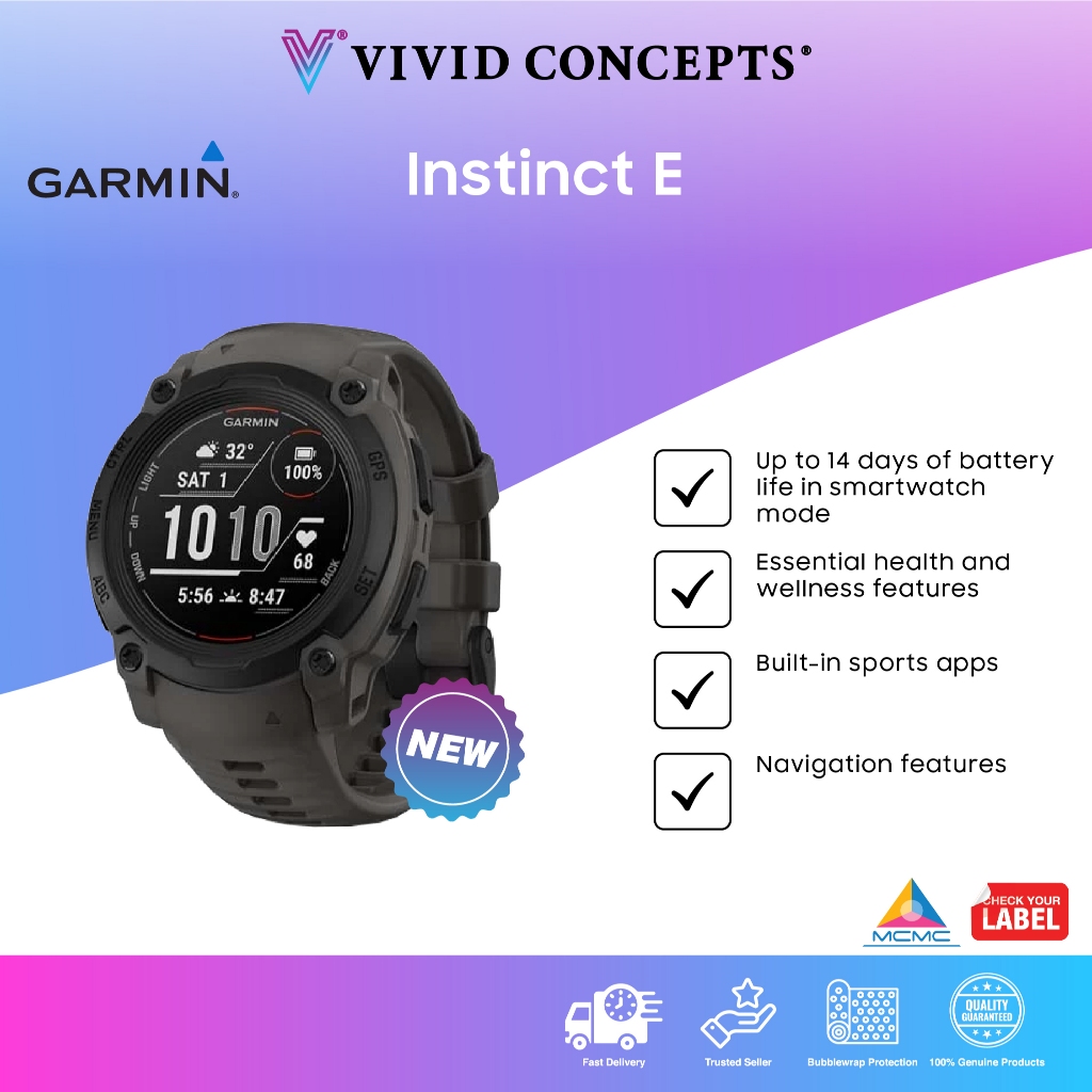 Garmin Instinct E Rugged Outdoor GPS Smartwatch 45mm
