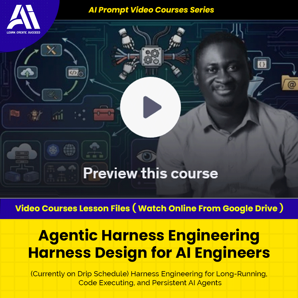 Learn Ai Prompting Course - Agentic Harness Engineering Harness Design for AI Engineers | Ai LLM Prompt Video Lessons