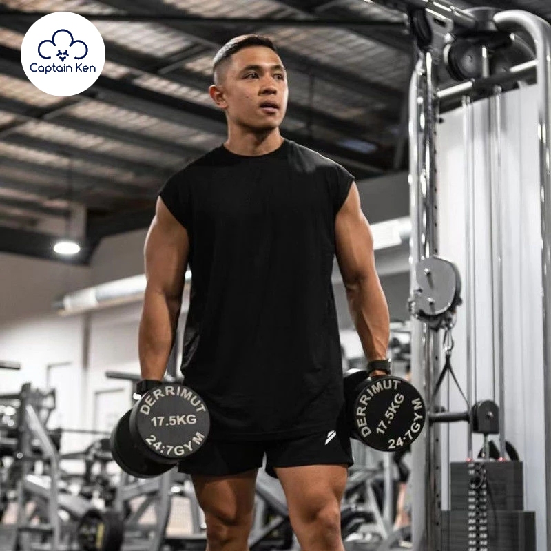 Dri Fit Singlet Lelaki For Men Gym Shirt Sleeveless Gym Singlet Men Breathable Muscle Sport Tank Top Men Running Singlet
