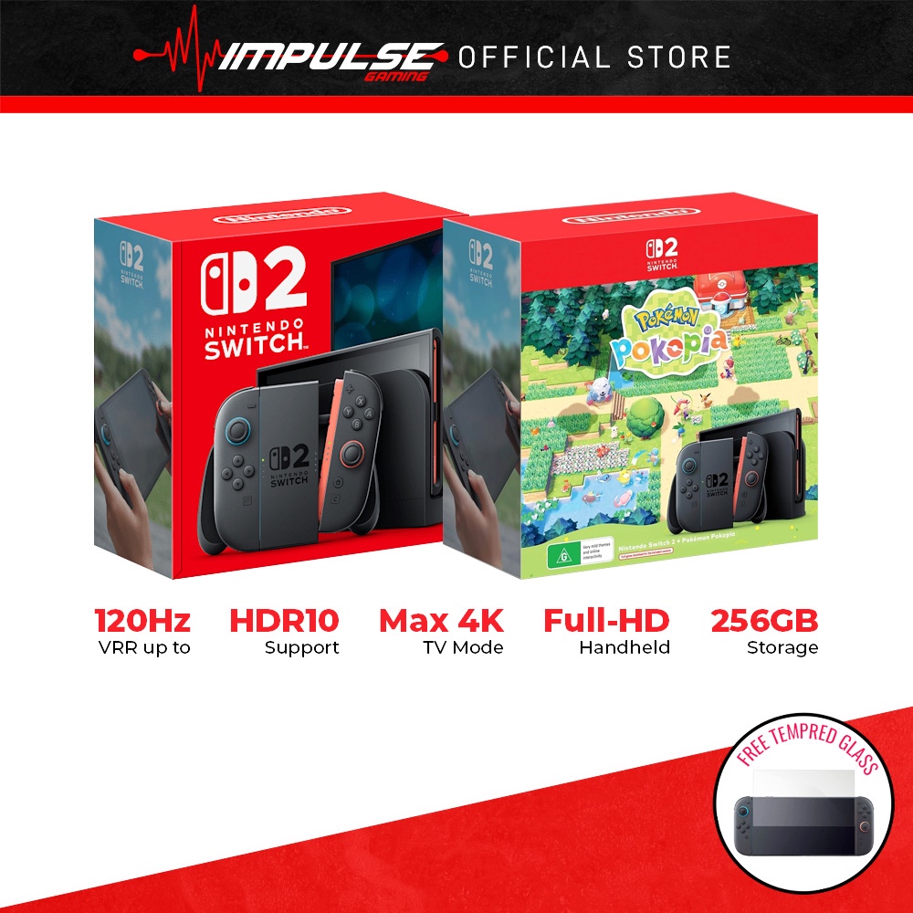 [READY STOCK] Nintendo Switch2 Switch 2 Console (4K, FHD, HDR10, 256GB, 120Hz, GameChat) * FREE Tempered Glass