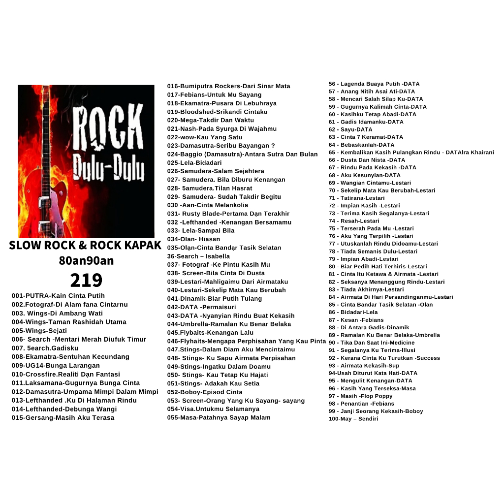 usb pendrive SLOW ROCK & ROCK KAPAK 80an90an music lagu MP3 Durable Device Data Storage Metal Case