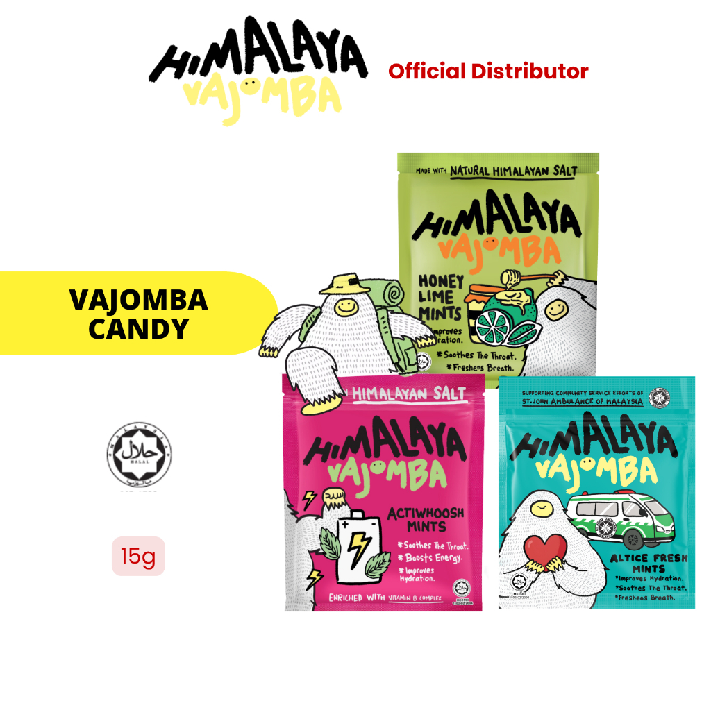 Himalaya Vajomba Candy - Assorted Flavours (15g) (Actiwhoosh Mints | Honey Lime Mints | Altice Fresh Mints)