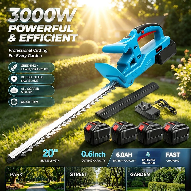 Cordless Hedge Trimmer Electric Tree Trimmer Flower Trimmer Pokok Bunga Garden Trimmer Tree Mesin Potong Pokok Bunga