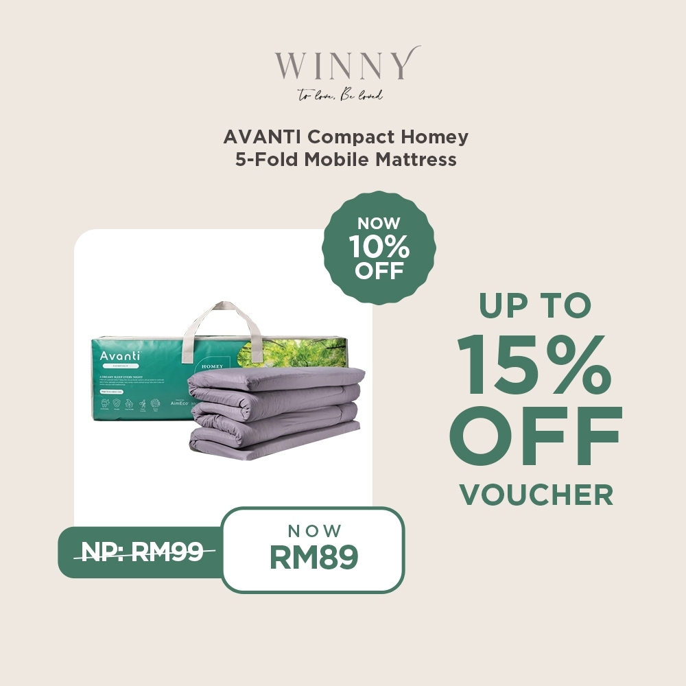 AVANTI Foldable Mattress | Fivefold & Trifold | Camping Mattress | Free Storage Bag | Washable Cover | Sustainable