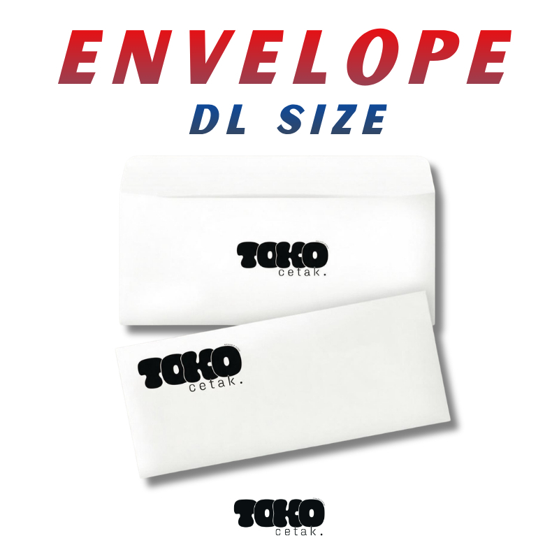 Custom Design Envelope DL size Black & White Digital Printing  Full color wallet and pocket type window and non window