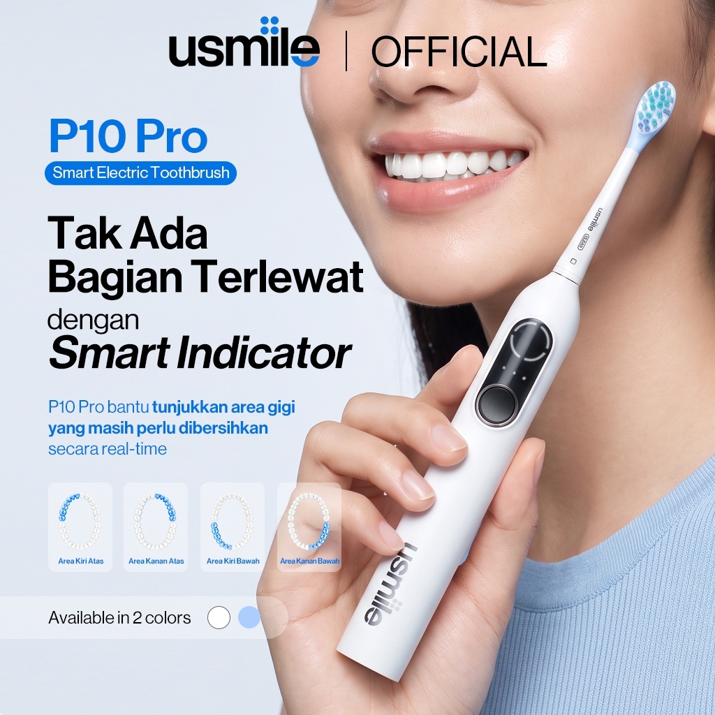 usmile P10 PRO Electric Toothbrush Brushing Indicator | Timely Prompt | Effective Plaque Removal | COD|Halal