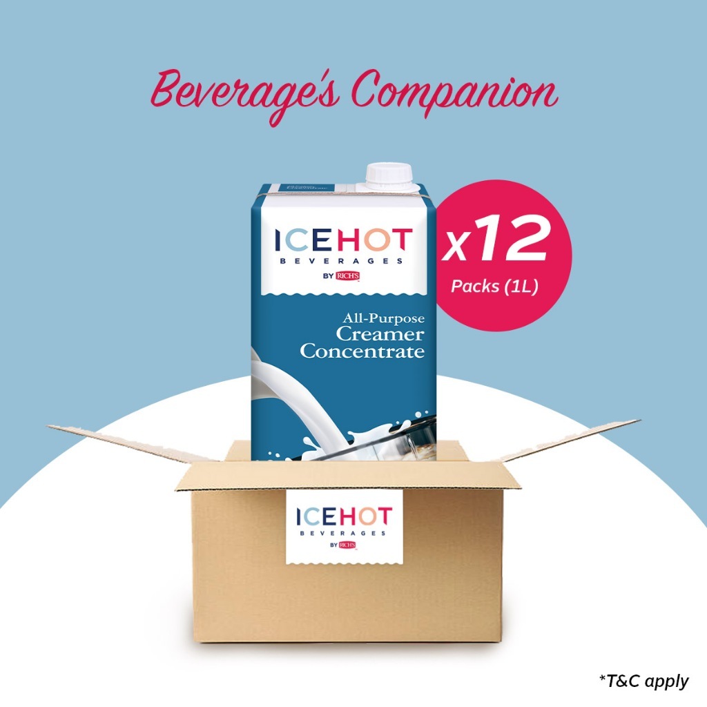 [Carton] ICEHOT All-Purpose Creamer Concentrate 1L [Klang Valley, Ipoh, Penang, Melaka, JB and Muar]