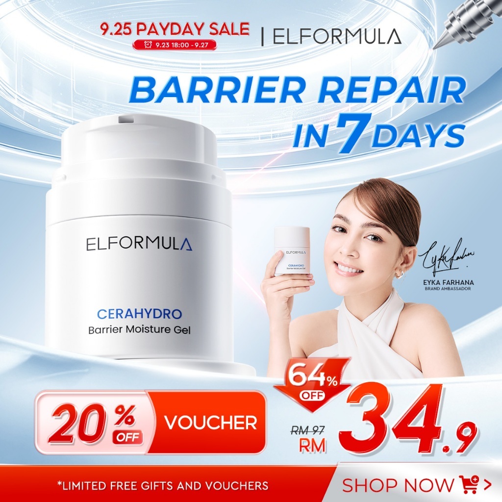 [EYKA PICK] ELFORMULA Barrier Repair Moisturizer Gel Ceramide Skin Hydrating Face Skincare Day Night Cream 50ML