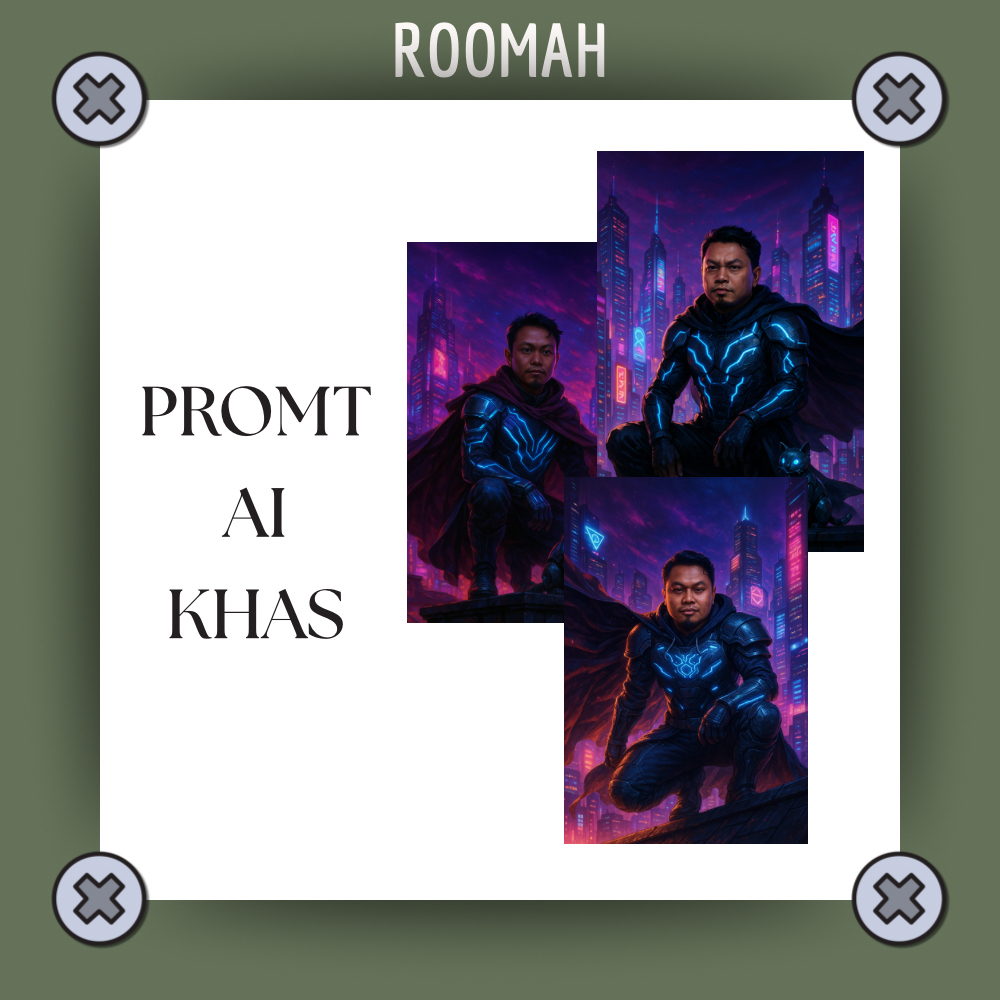 Prompt AI Cyberpunk Warrior Potrait – Edit Gambar Jadi Karakter Pahlawan Futuristik Neon