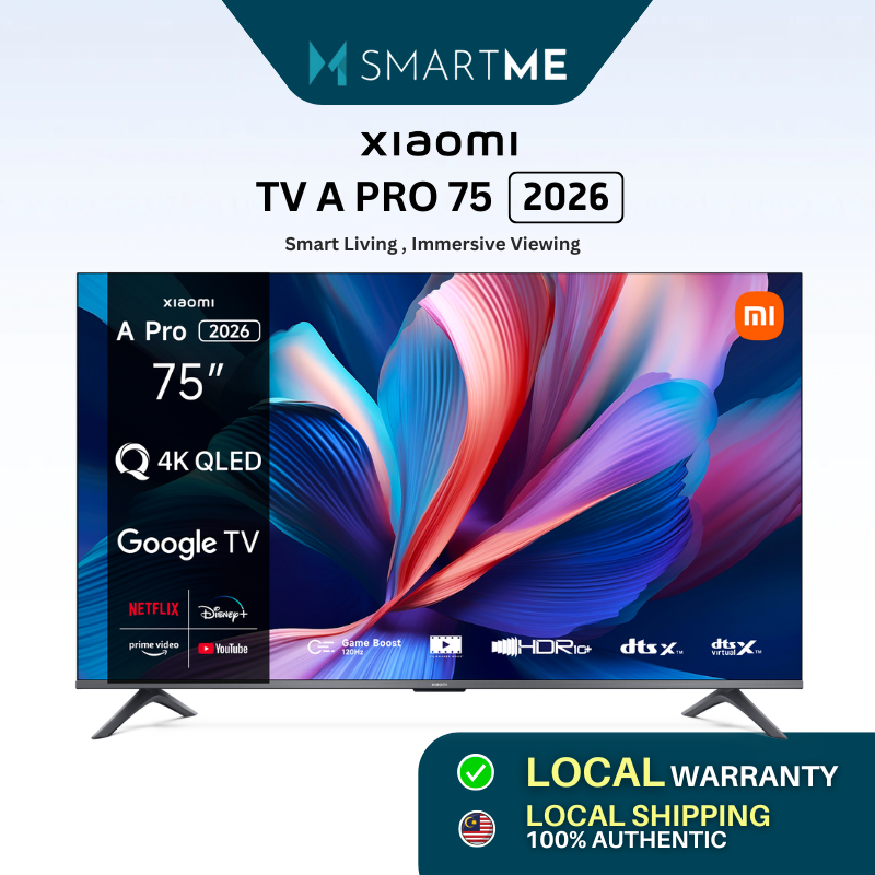 Xiaomi TV A Pro 75 2026 - 4K QLED Quantum Display | 120Hz High Refresh rate