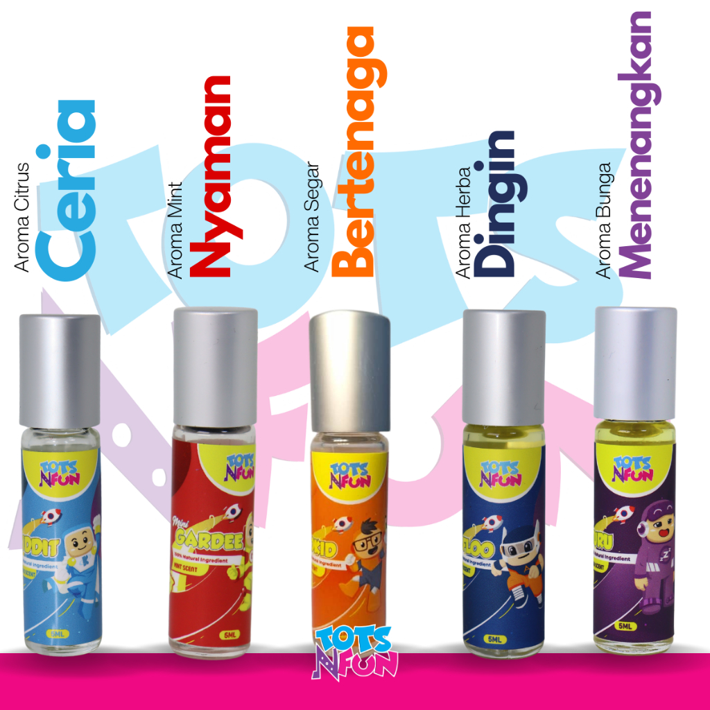 SET LENGKAP TOTSNFUN Minyak Essential oil Aromatherapy Anak kurang selera sembelit kembung susah tidur batuk selesema