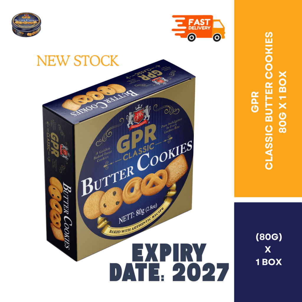 [New Ready Stock] GPR Classic Butter Cookies /Doorgift Butter Cookies /Wedding Doorgift (80g x 1BOX)