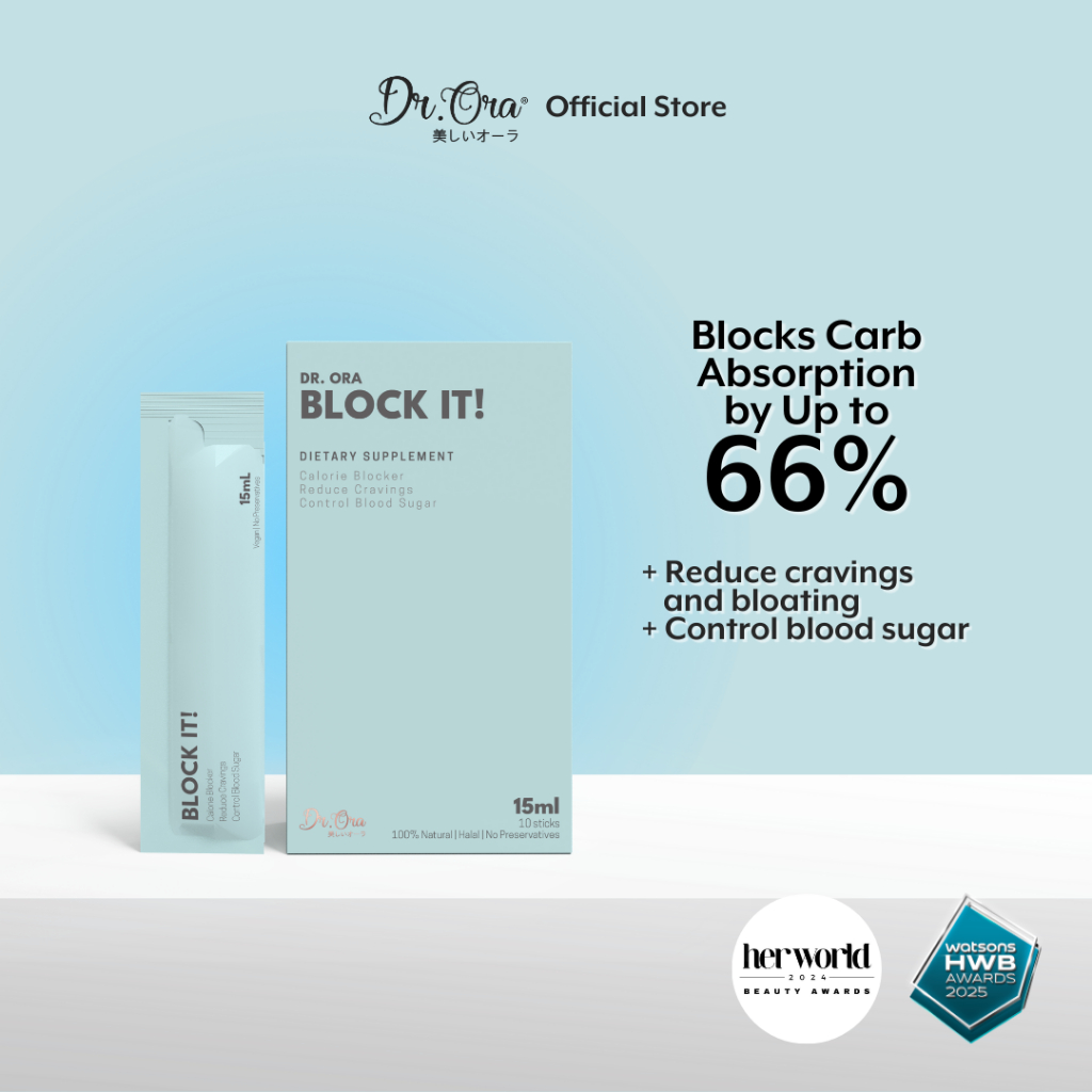 [Small Pack] Dr. Ora Block It! | 100% Organic Natural Carb Blocker | Calorie Blocker | Reduce Cravings | 10 sachets