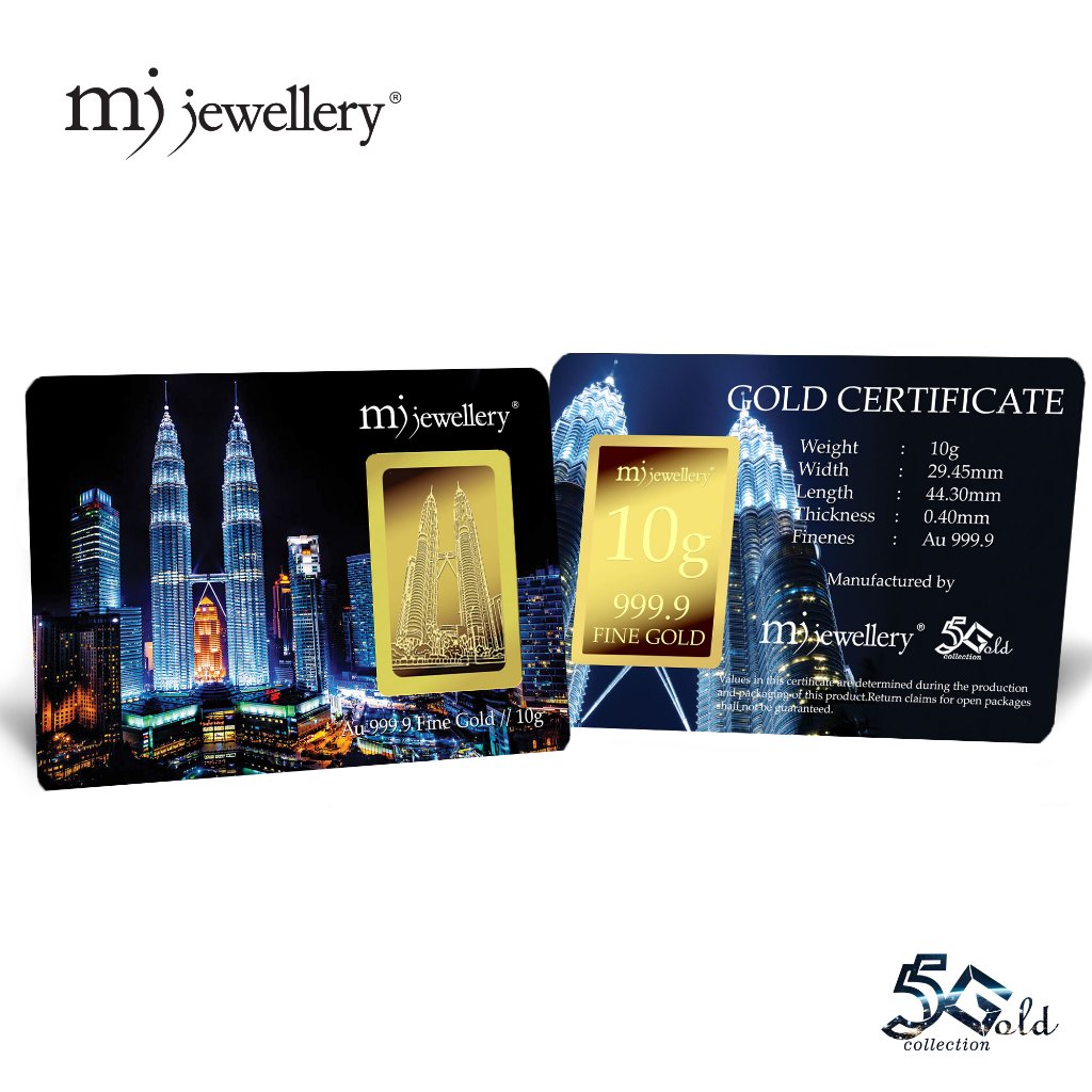 MJ Jewellery 5G Gold Collection 999.9/24K PETRONAS Twin Towers Series Gold Bar&hellip;