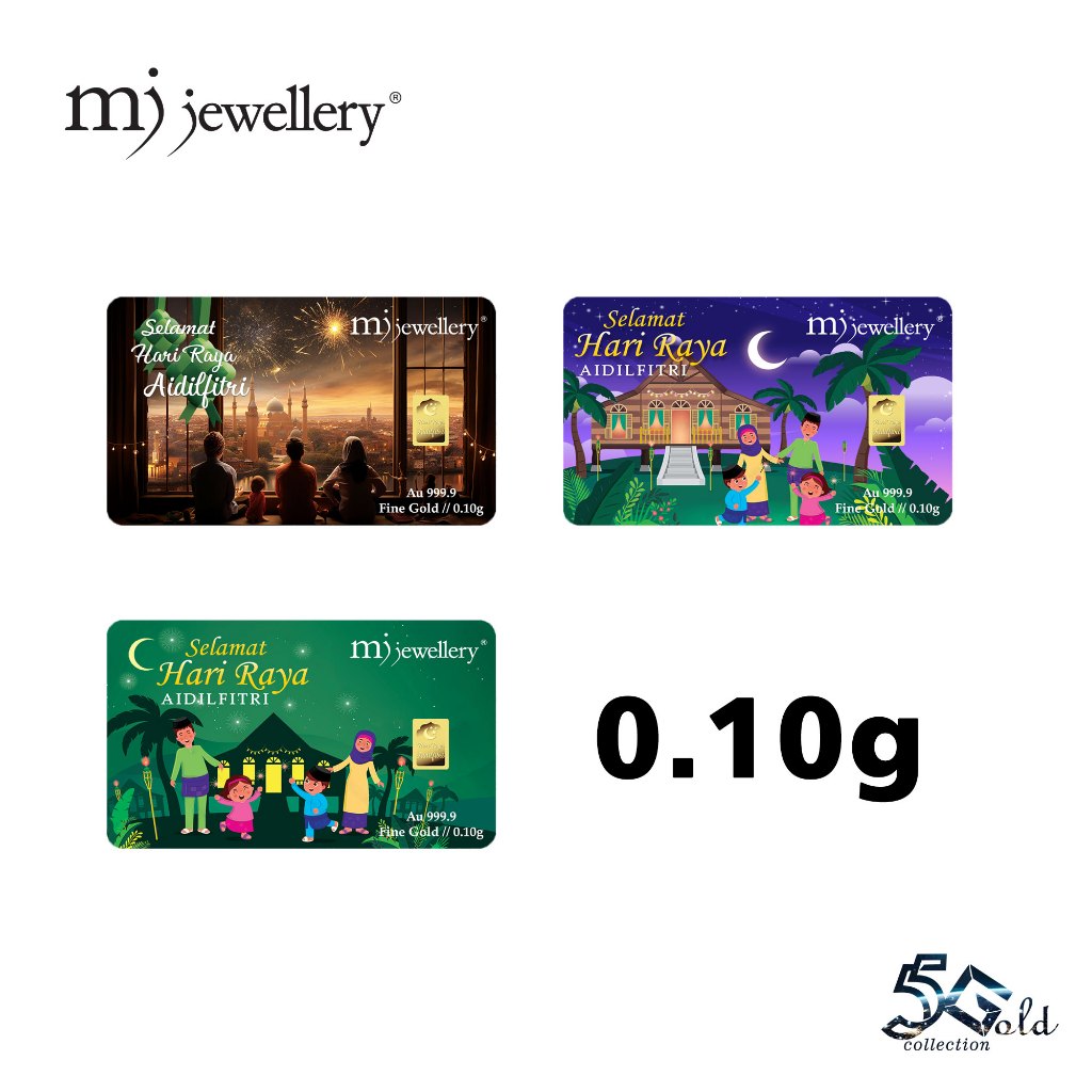 MJ Jewellery 5G Gold Collection 999.9/24K Hari Raya Aidilfitri Series Gold Bar&hellip;