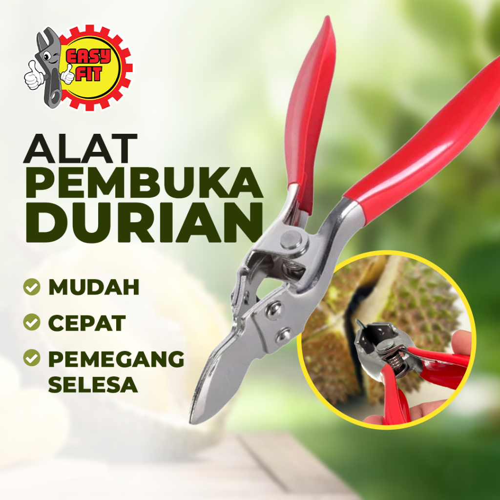 EASY FIT Alat Pembuka Durian Tekstur Keluli Tahan Karat Mudah Membuka Durian