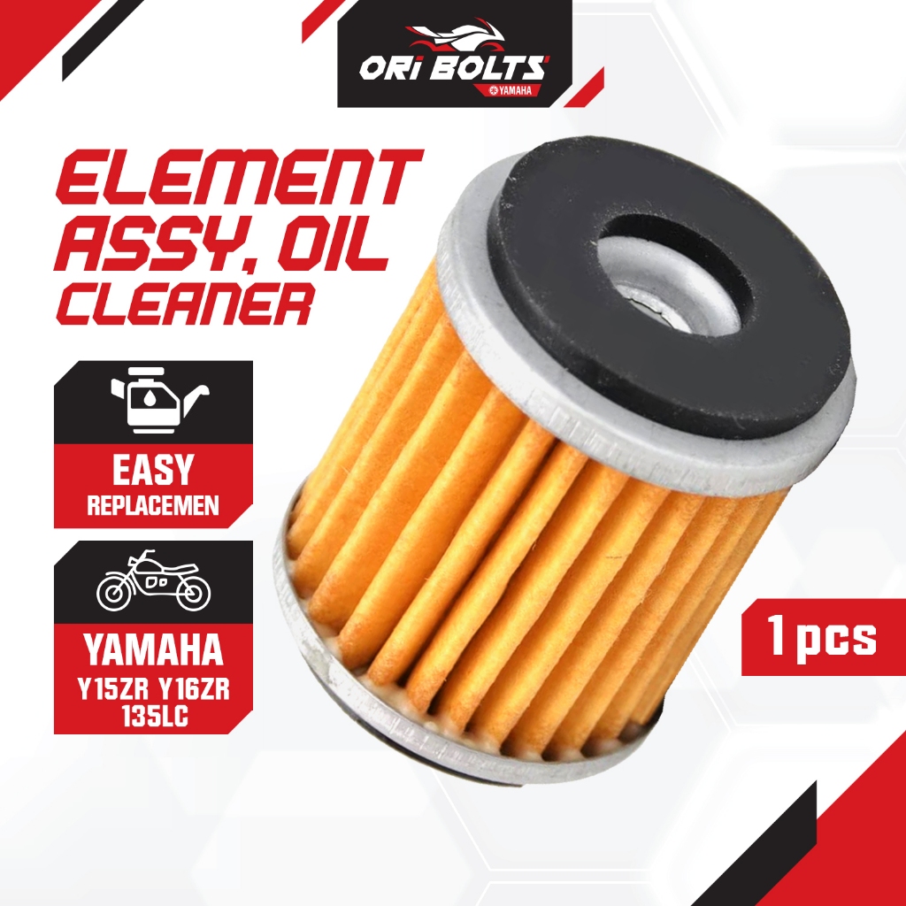 1S7-E3440-09 Yamaha Original Y16 Y15 135LC Lagenda Engine Oil Filter Minyak Hitam Bar Code Scan QR