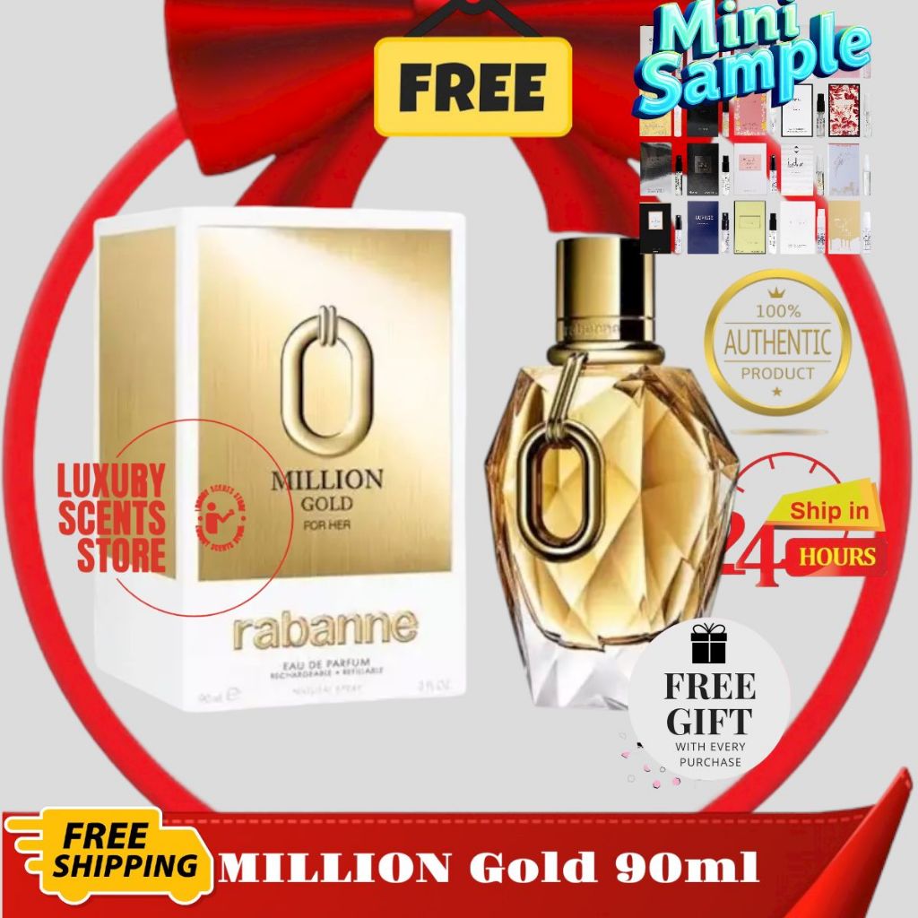 💯% Genuin Best Women Perfume Million Gold EDP Perfume For Women 90ml