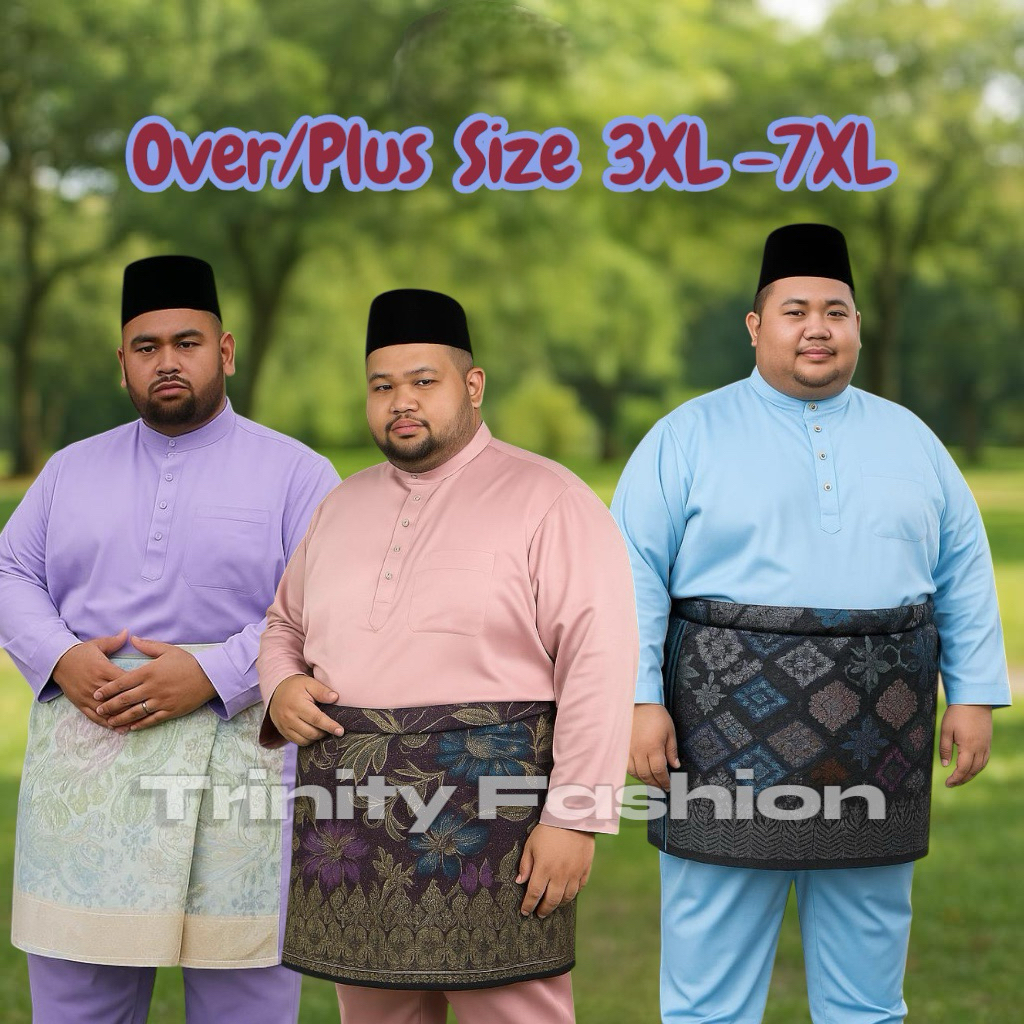 Baju Melayu Traditional Plus Size (3XL – 6XL) ✨