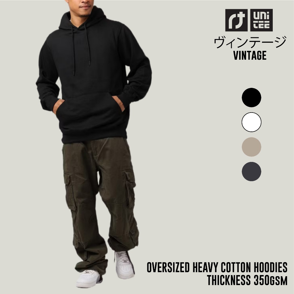OVERSIZED HEAVY COTTON HOODIES 350GSM - SUPRME QUALITY (UT350)
