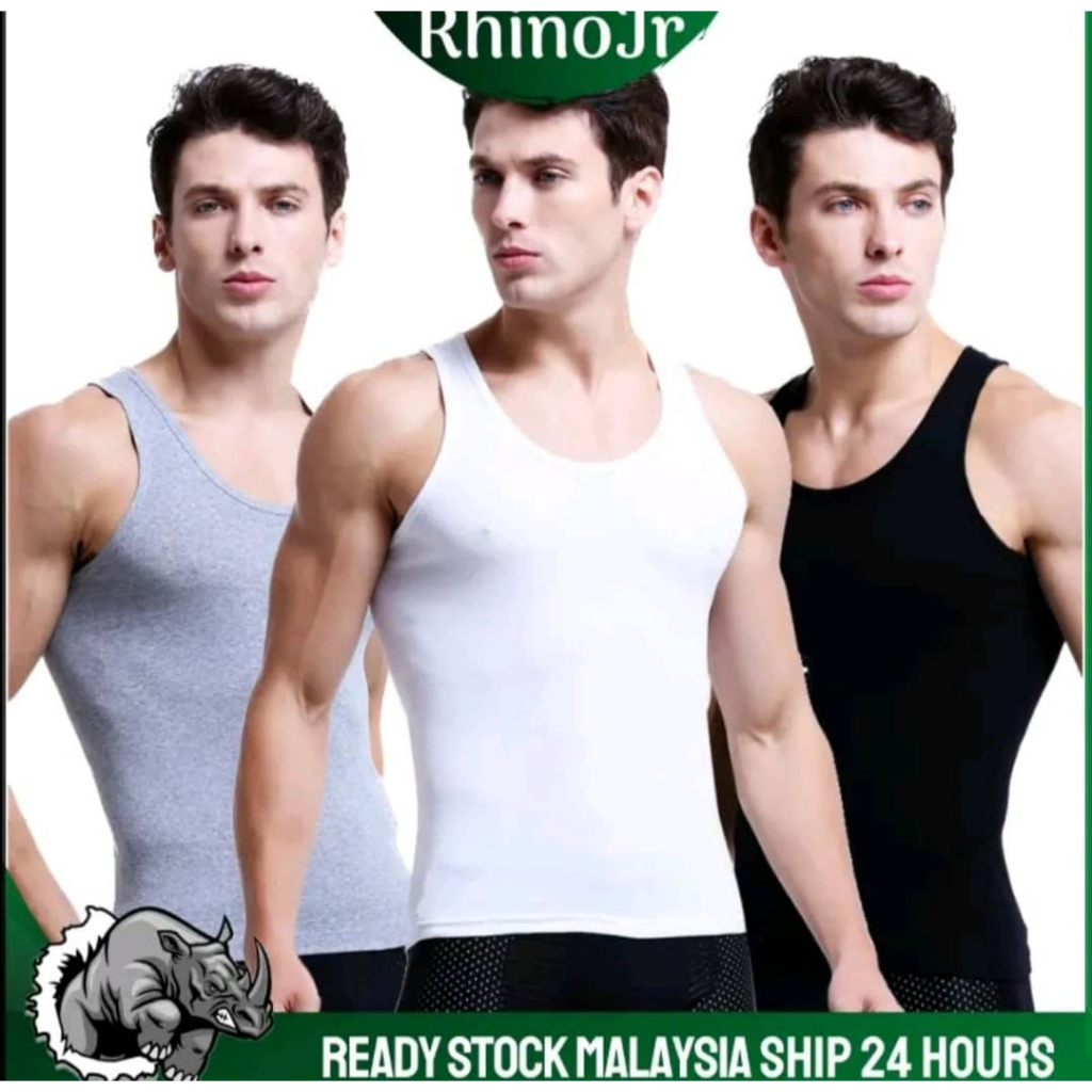 Men Adult Plain Singlet / Tank Top / Sleeveless Cool Airy Breathable Elastic Sport Tops