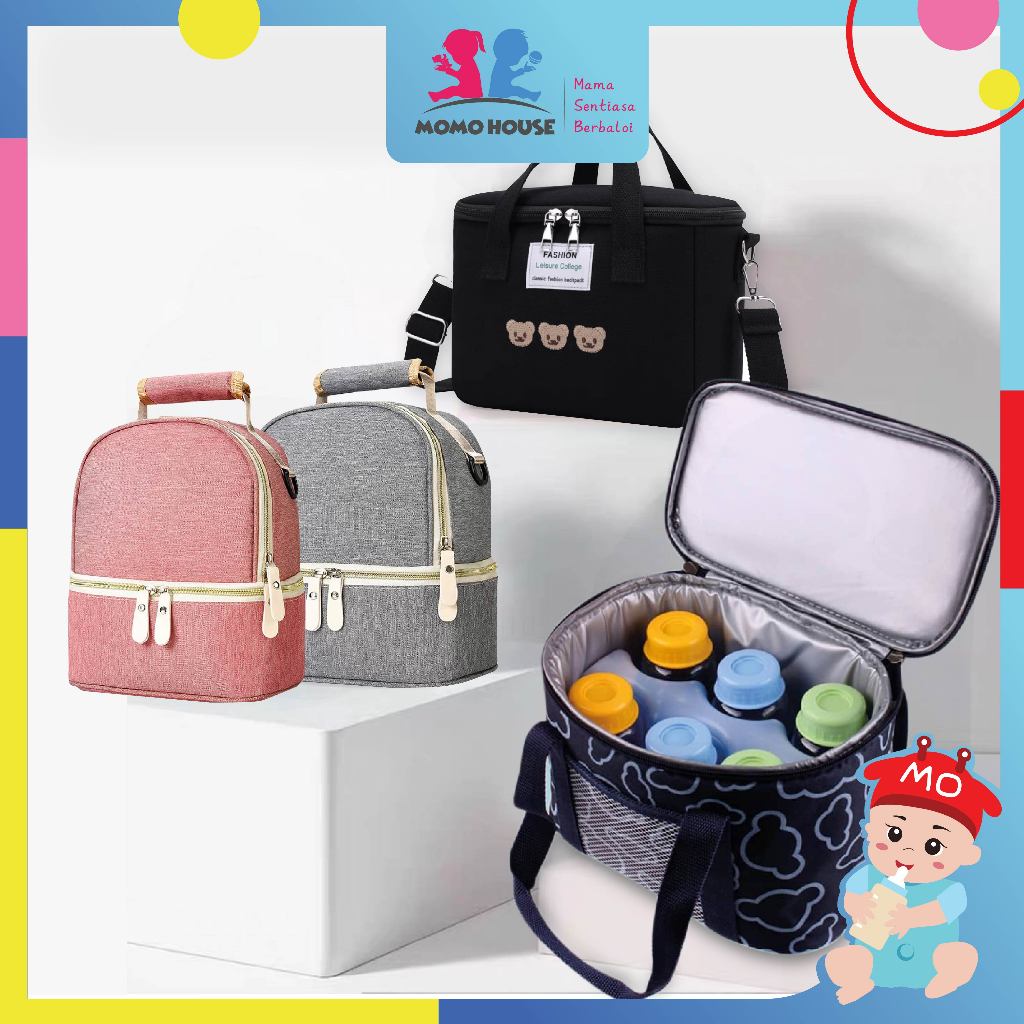 Foldable Cooler Bag For Breastmilk Storage Bag Bottle Feeding Breast Bump