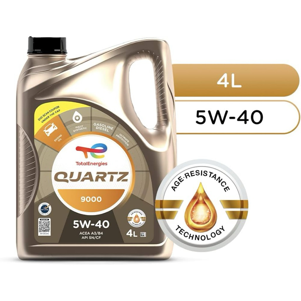 TotalEnergies Quartz 9000 5W-40 Fully Synthetic Engine Oil 4L