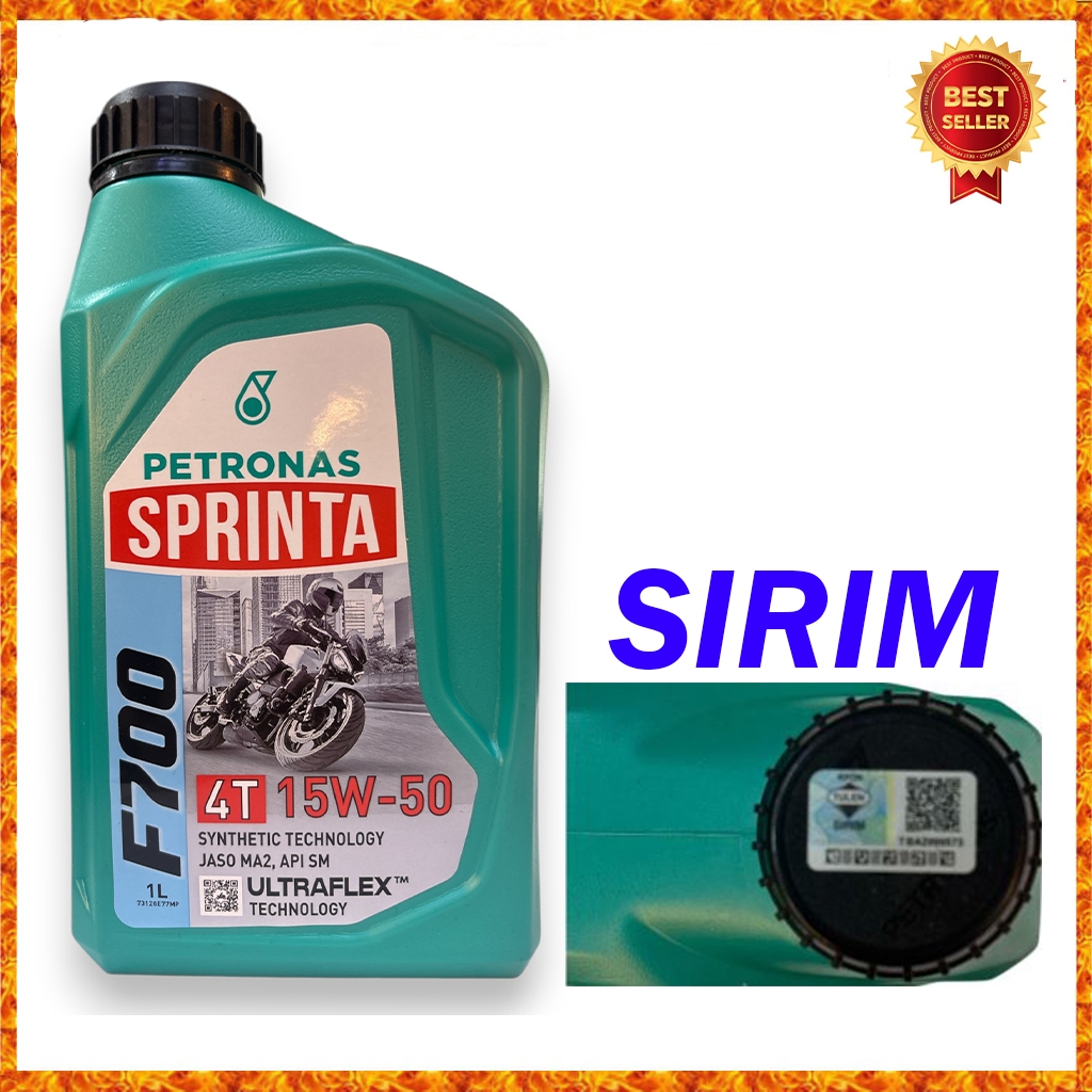Petronas Sprinta 4T F700 15W50 Semi Synthetic Engine Oil MINYAK HITAM 4T OIL ORIGINAL100% READY STOCK