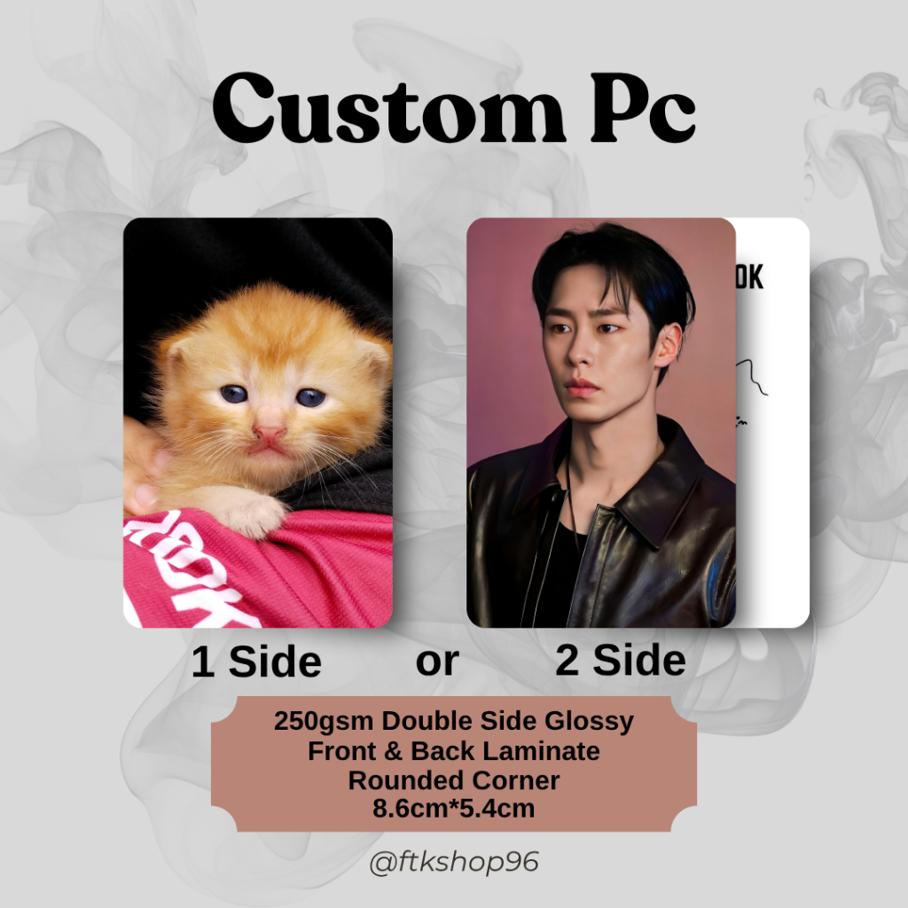 [READYSTOCK] Custom HD Pc Photocard any picture can Kpop, Jpop, Cpop, Anime, Pets, Family and More~