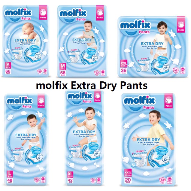 Molfix Extra Dry Pants (S/M/L/XL/XXL/XXXL)
