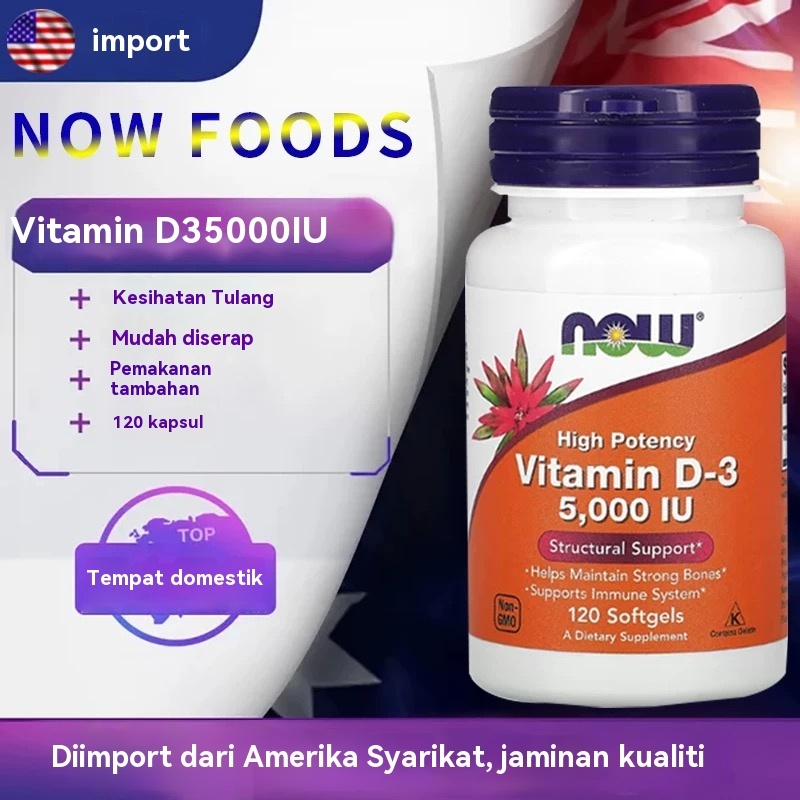 Now Foods, Strong Bones Vitamin D-3 1000 IU / 2000 IU / 5000 IU / 10000 IU / 50000 IU / 120 | 240 | 360 Softgels