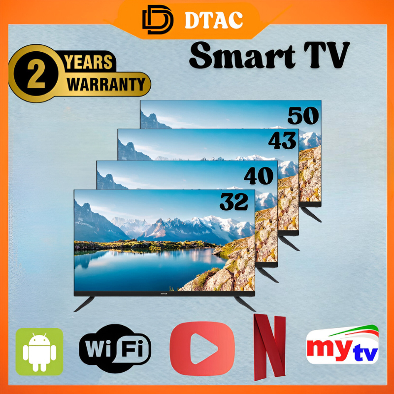 Televisyen Pintar DTac TV Smart 32inch/40inch/43inch/50inch Netflix Hdmi HD LED TV Android Murah