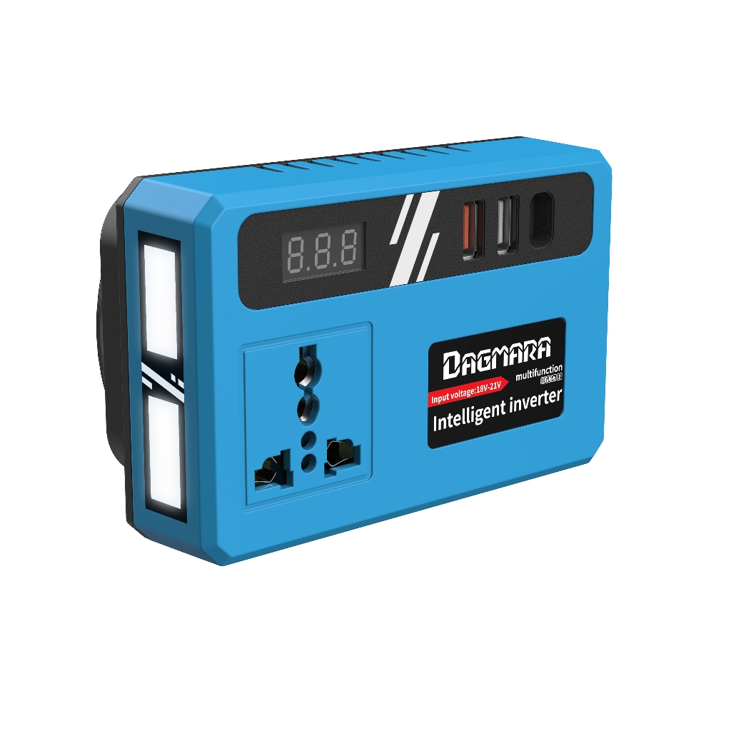 Dagmara Portable LED Power Inverters for 20V Battery Inverter 20v to 220v Converter with Dual USB,AC Outlet and Type-C