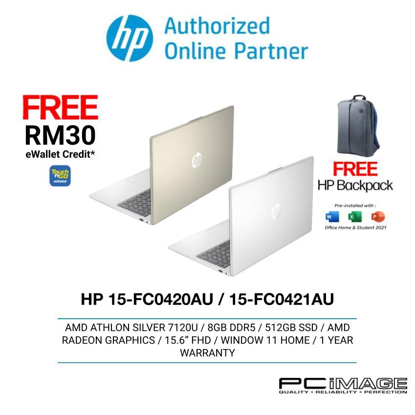 HP LAPTOP 15-FC0420AU/15-FC0421AU - Gold/Silver (AMD Athlon/8GB/512GB/15.6" FHD)[Free Backpack+Office2024]