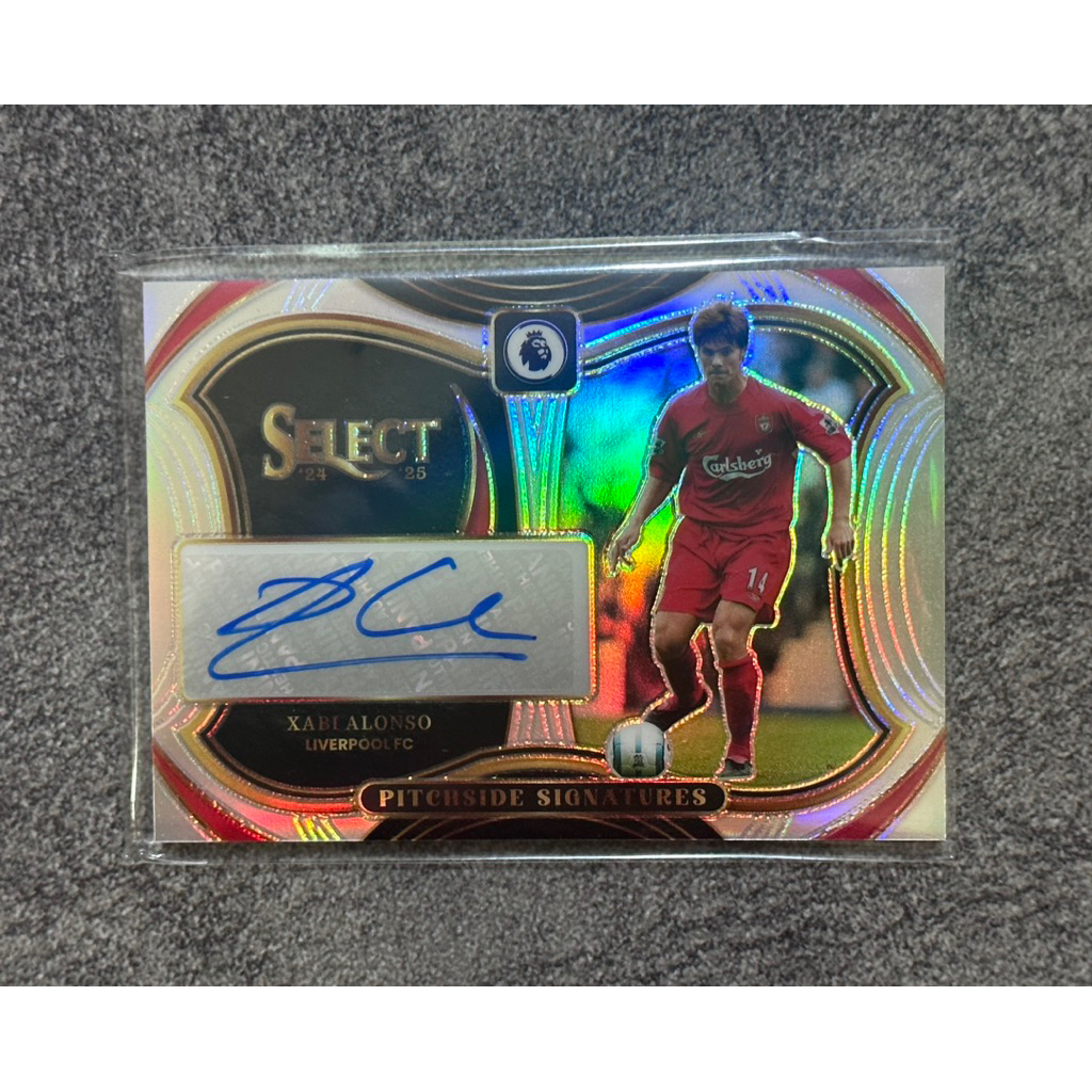 2024-25 Panini Select EPL Xabi Alonso Auto Pitchside Signatures Liverpool FC Autograph