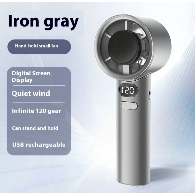120 Speeds Portable Mini Fan with Display Kipas Mini kipas Sawan With Display USB Rechargeable Handheld Fan Cooler in Su